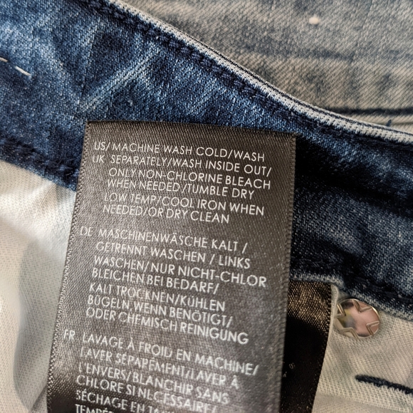 Liverpool Jeans Blue Denim Straight Leg Button Front Crop Size 2 - Picture 7 of 17